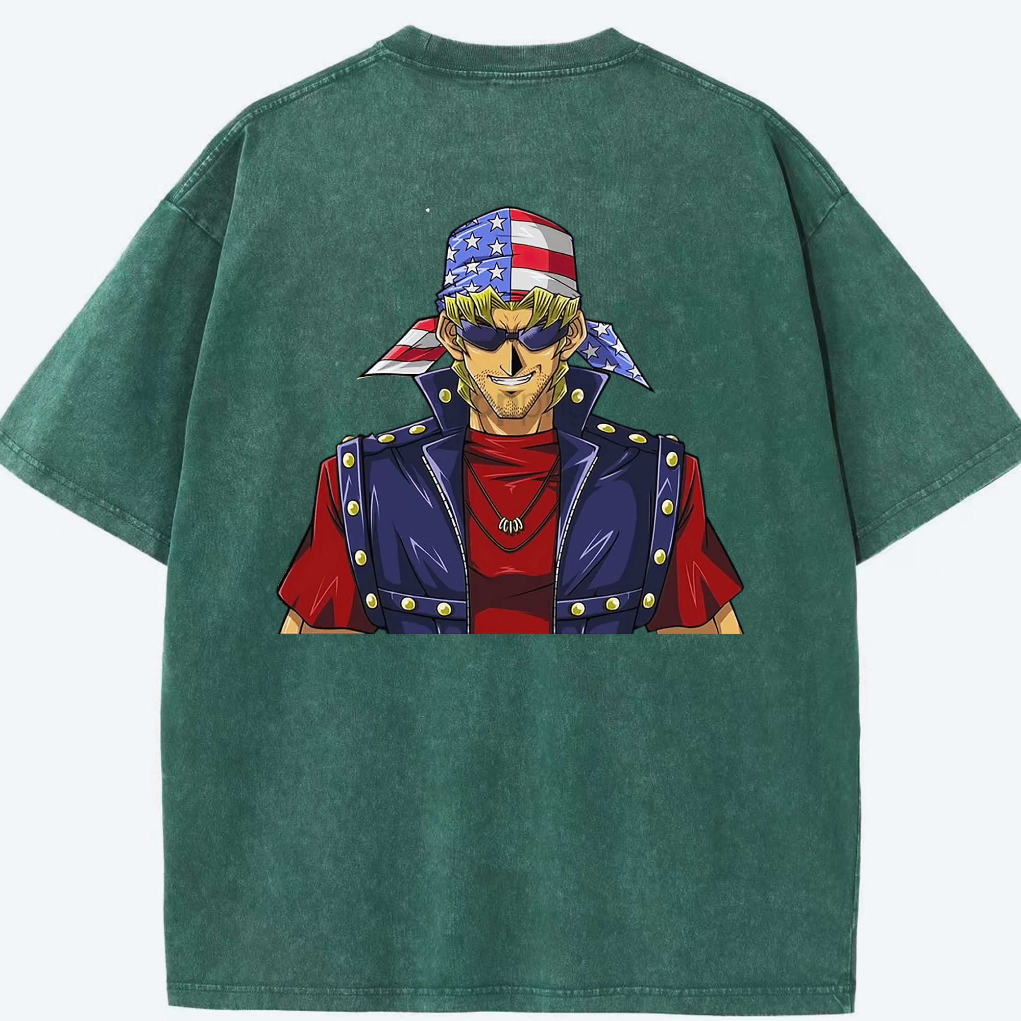 （画像用） 遊☆戯☆王 Yu-Gi-Oh! 綿100% ヴィンテージ風 半袖Tシャツ（背面プリント）